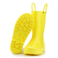 Niños NUEVA MARA DE ALLA AMARILLA Material impermeable Material Botas de lluvia Manijas fáciles zapatos